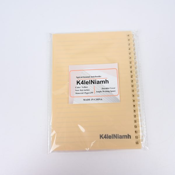 K4lelNiamh Spiral bound notebooks - Yellow 8 x 6 Inch Durable Cover Ample Writing Space Journal Daily Notebook Work Note Taking for office classroom school